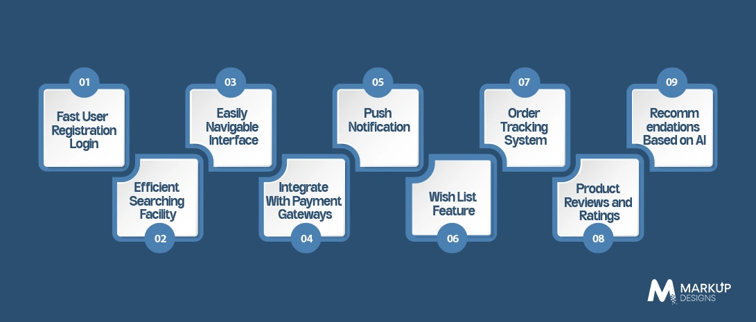 Core Features Every Startup eCommerce App Requires